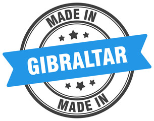 Fototapeta premium Made in Gibraltar round sign. Made in Gibraltar stamp.