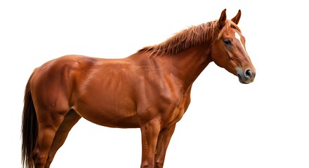 Fototapeta premium Chestnut Horse Portrait: A Stunning Equine Image