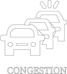 Road line art icon.Road forks icon. Road sections of different shapes.vector icon illustration isolated on white background.Containing street, highway, traffic light, intersection roundabout symbol.