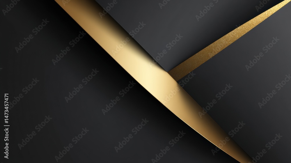 Poster Elegant Monochrome Wrapping With Gold Accent Creating a Sophisticated and Minimalist Design