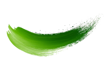 Vivid green acrylic brush stroke creates dynamic texture and artistic expression