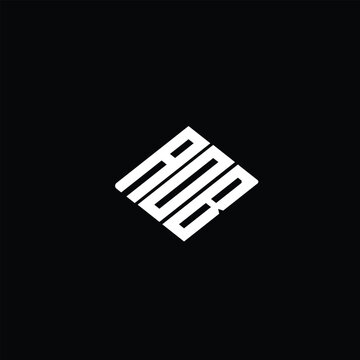 AOB letter logo design on black background.