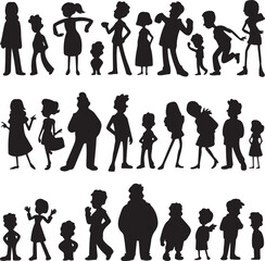 Obraz premium Open Carton Box Silhouette VectorStacked Cardboard Boxes DesignShipping Carton with Tape SilhouetteDelivery Box Vector IconClosed Carton Box Package Art