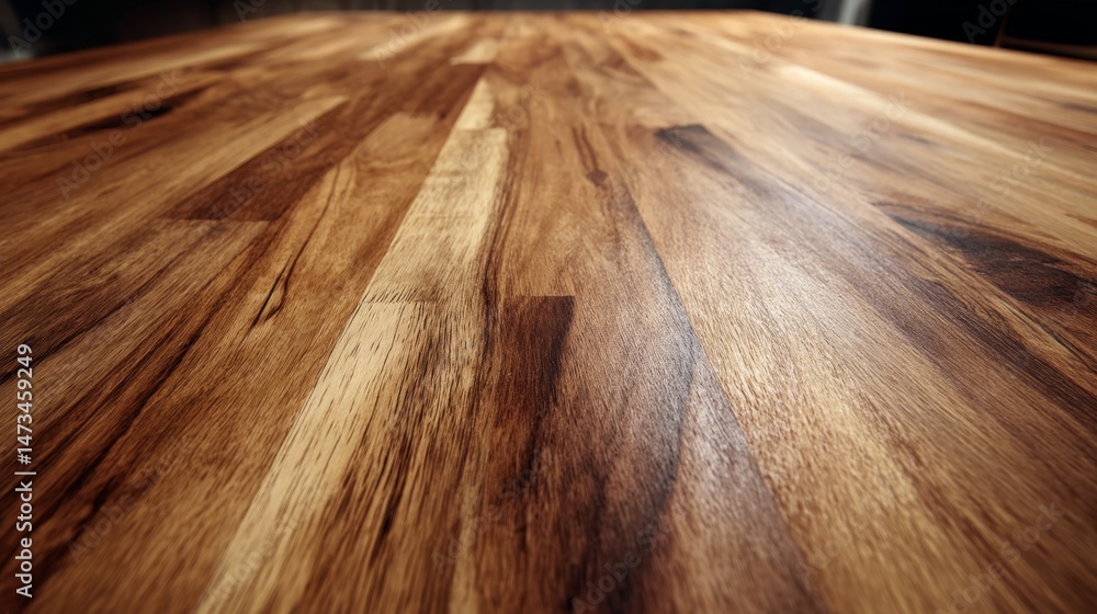 Aufkleber rich dark wooden planks exhibit striking grain details under soft warm light, creating a cozy atmosp