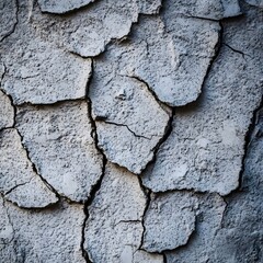 Fototapeta premium Cracked Dry Earth Texture Background Grey