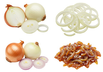 Assorted onion types for culinary use