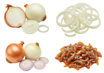 Assorted onion types for culinary use