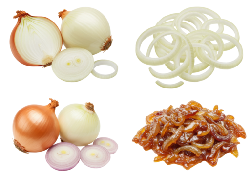 Assorted onion types for culinary use