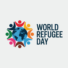 World Refugee Day Stylized Logo Graphic