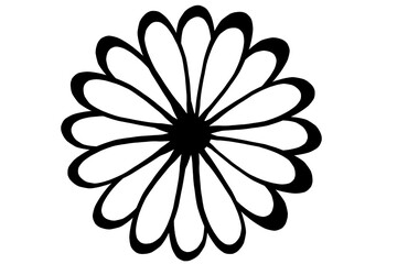 Fototapeta premium black and white flowers