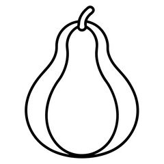 Minimal Chayote Vector Icon
