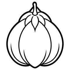 Minimal Chayote Vector Icon