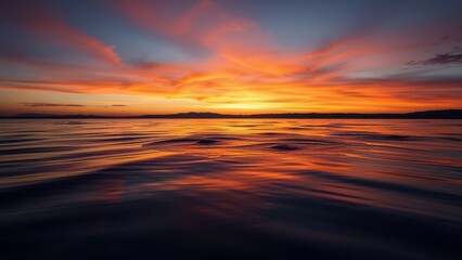 Obraz premium Natural Sunset Landscape Illustration