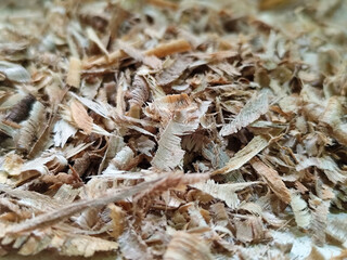 Coarse sawdust from wood chips.