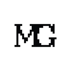 MG monogram logo design letter text name symbol monochrome logotype alphabet character simple logo