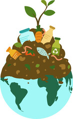 compost on green earth
