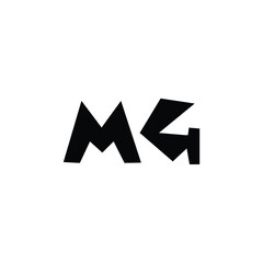 MG monogram logo design letter text name symbol monochrome logotype alphabet character simple logo