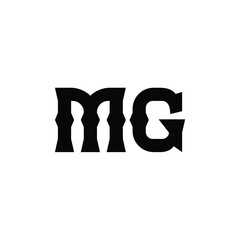 MG monogram logo design letter text name symbol monochrome logotype alphabet character simple logo