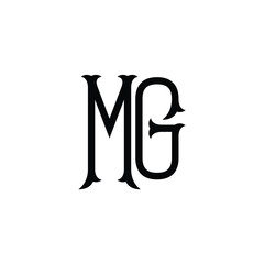 MG monogram logo design letter text name symbol monochrome logotype alphabet character simple logo