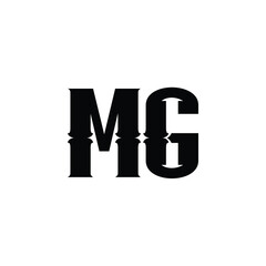 MG monogram logo design letter text name symbol monochrome logotype alphabet character simple logo