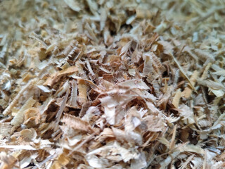 Coarse sawdust from wood chips.