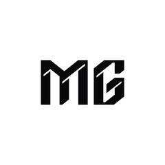 MG monogram logo design letter text name symbol monochrome logotype alphabet character simple logo