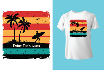 summer beach vacation and holidays t shirt design for girls