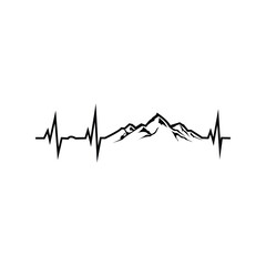 set of mountains icons