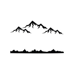set of mountains icons