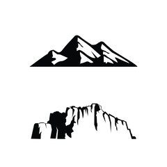 set of mountains icons