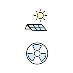 Vector icon collection of factory designs, including machinery, automation, production, and industry elements in a clean style