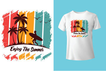 summer beach vacation and holidays t shirt design for girls