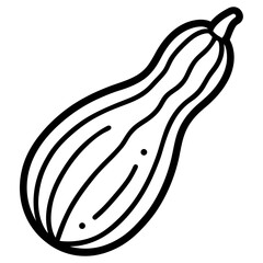 Luffa Gourd Flat Icon Design