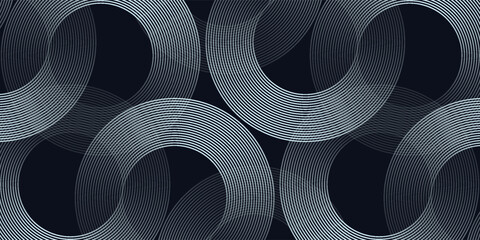 Abstract modern bright green gradient background with glowing neon circle lines element and halftone dots decoration. Trendy simple texture creative design. Suit for presentation, website