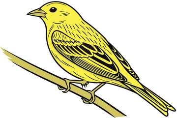 66 goldfinch, illustration of a bright yellow songbird, detailed feathers, hyper-realistic, vibrant, realistic, digital painting, 4k resolution, photorealistic, highly detailed, intricate