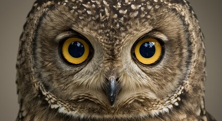 Owl Close Up Portrait