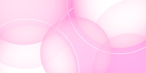 Minimalist banner background, pastel colorful, pink and yellow gradations. Circle effect style geometric, abstract background.