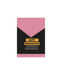 Fototapeta premium happy graduation flyer design