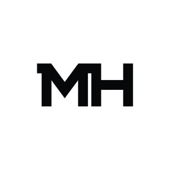 MH monogram logo design letter text name symbol monochrome logotype alphabet character simple logo
