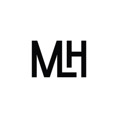 MH monogram logo design letter text name symbol monochrome logotype alphabet character simple logo
