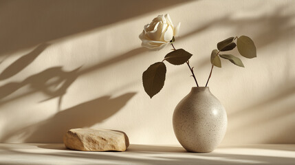 vase with roses