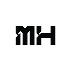 MH monogram logo design letter text name symbol monochrome logotype alphabet character simple logo
