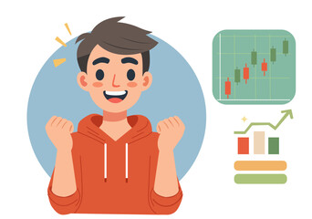 Stock buyers rejoice as green bar chart rises