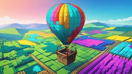 hot air balloon in the sky