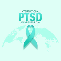 Vector graphic of International PTSD Awareness Day for International PTSD Awareness Day celebration.