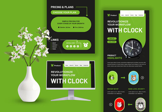 Creative Product Launch Landing Page Design