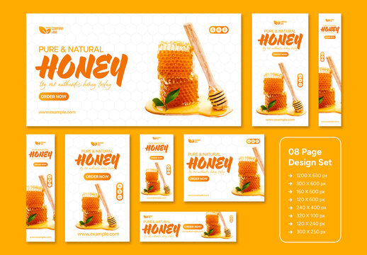 Honey Web Ad Banner Set