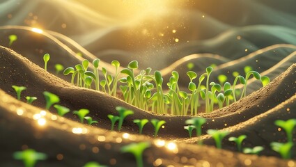 abstract background with green grass