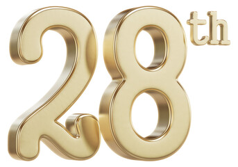 28th Anniversary Golden Number for Celebrations