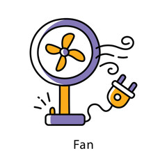 Fan Filled Outline icon. EPS 10 File